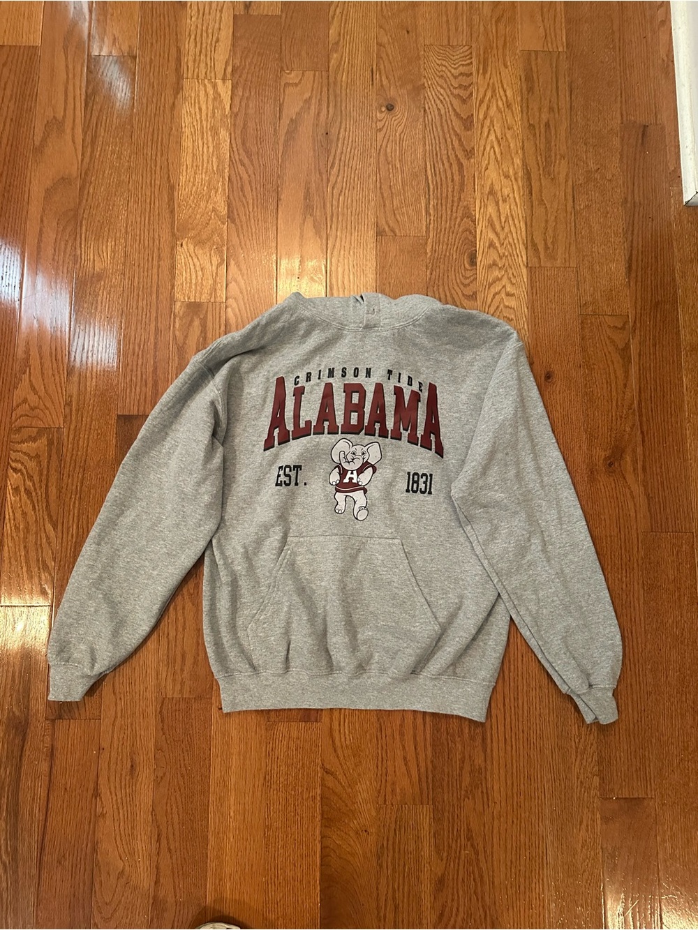 gray university of alabama hoodie size medium